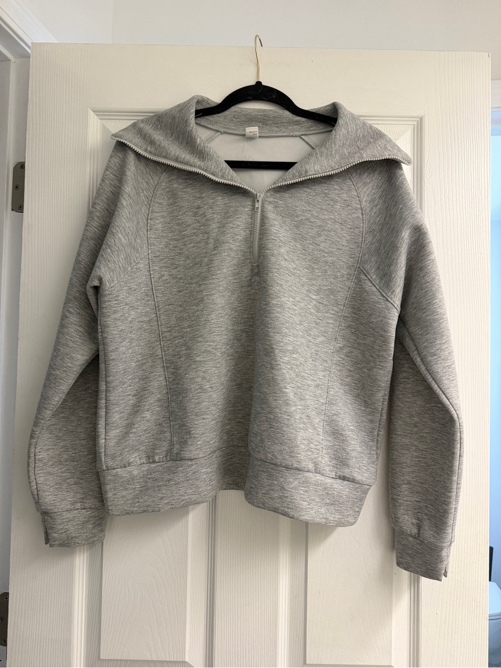 Women's Gray Half-Zip Pullover Sweatshirt